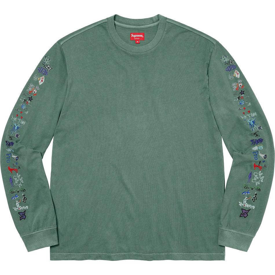 Supreme AOI Icons L/S Top Sweaters Green | PH313GL