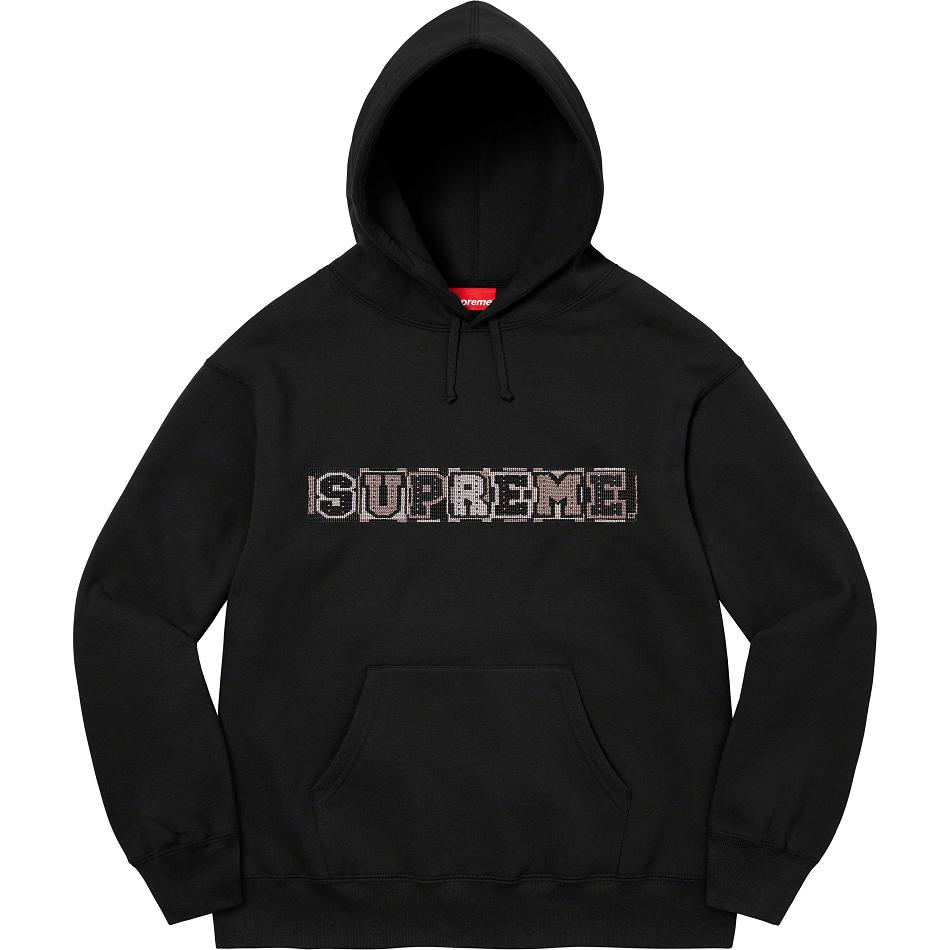 Supreme Beaded Hooded Sweatshirts Black | PH275EX