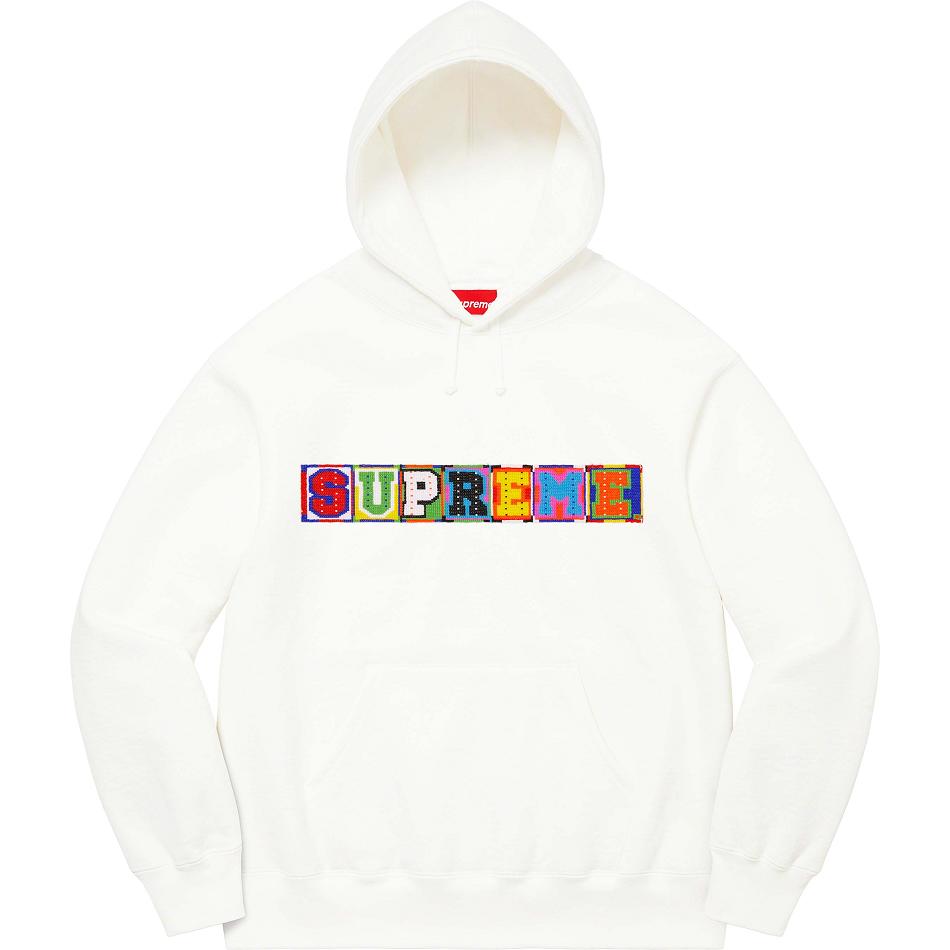 Supreme Beaded Hooded Sweatshirts White | PH272MA