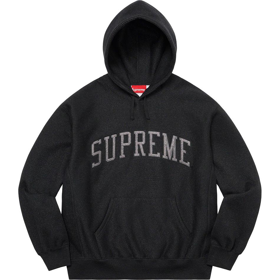 Supreme Glitter Arc Hooded Sweatshirts Black | PH298MA