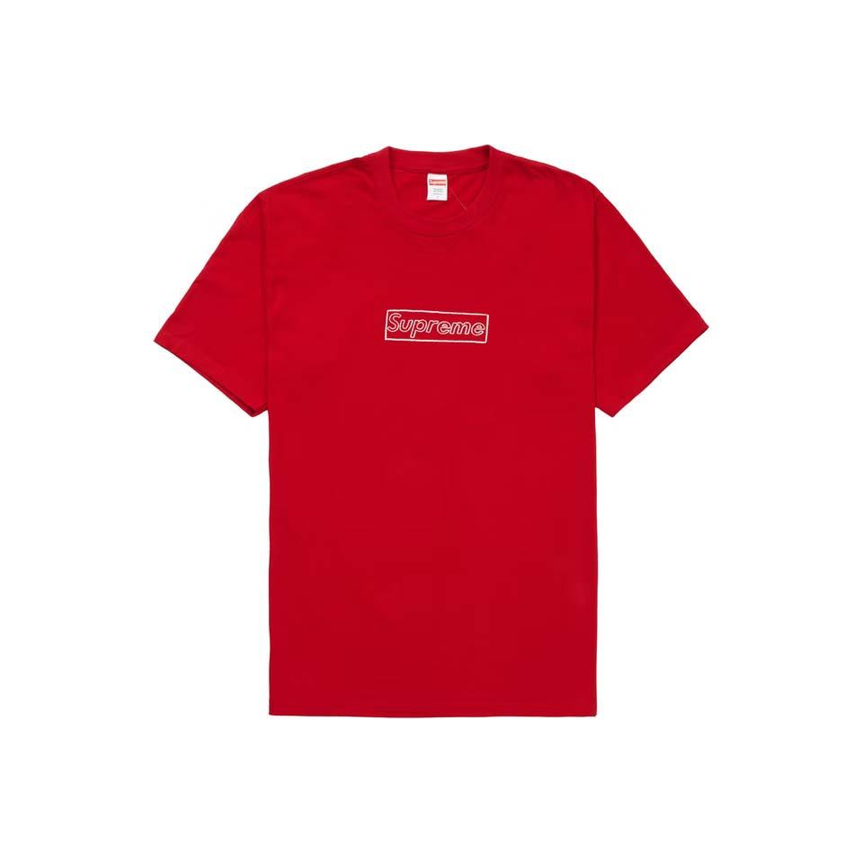 Supreme Kaws Chalk T Shirts Red | PH199TV