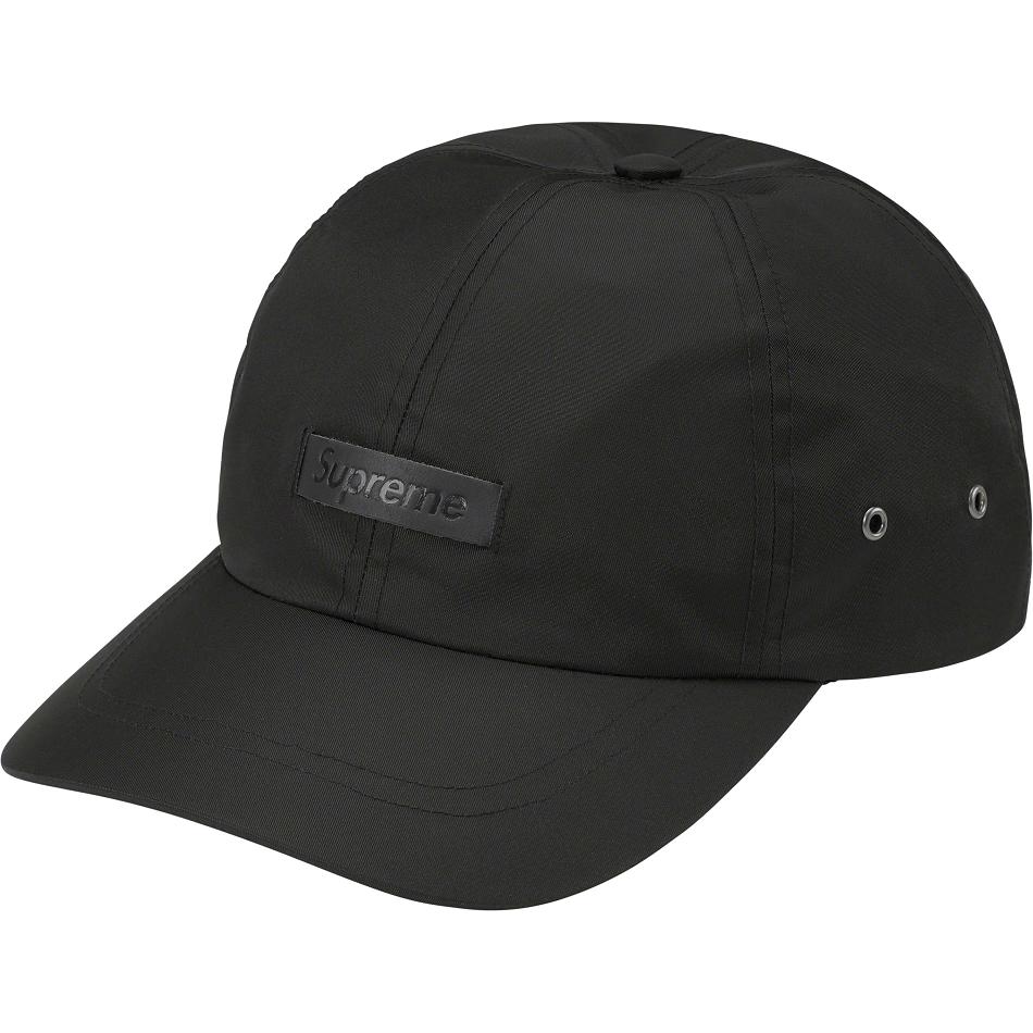 Supreme Leather Patch 6-Panel Hats Black | PH121TV