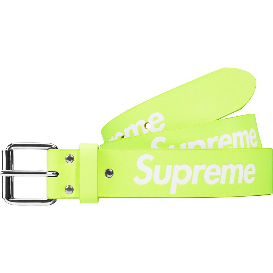 Supreme Repeat Leather Belt Belts Green | PH164CE