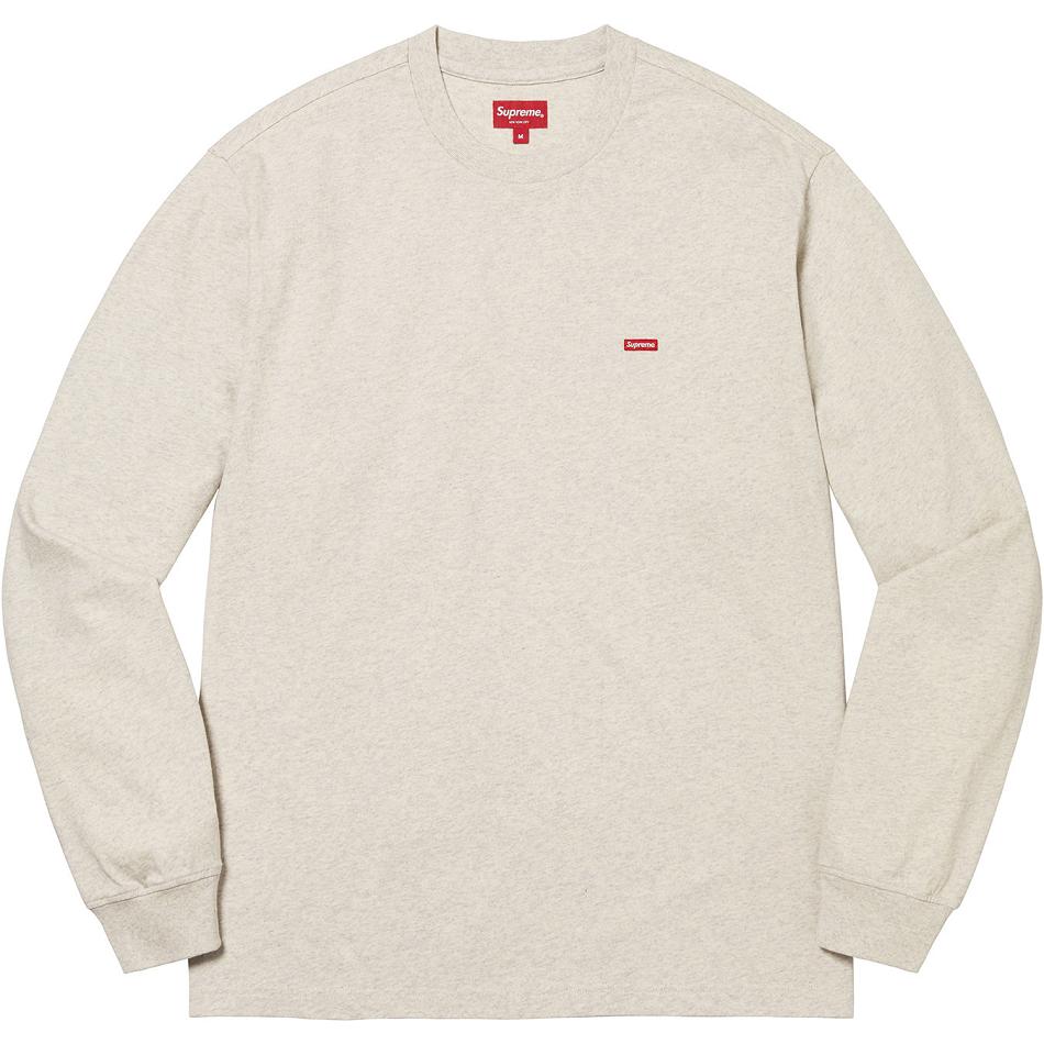 Supreme Small Box L/S Tee Sweaters Beige | PH343LH