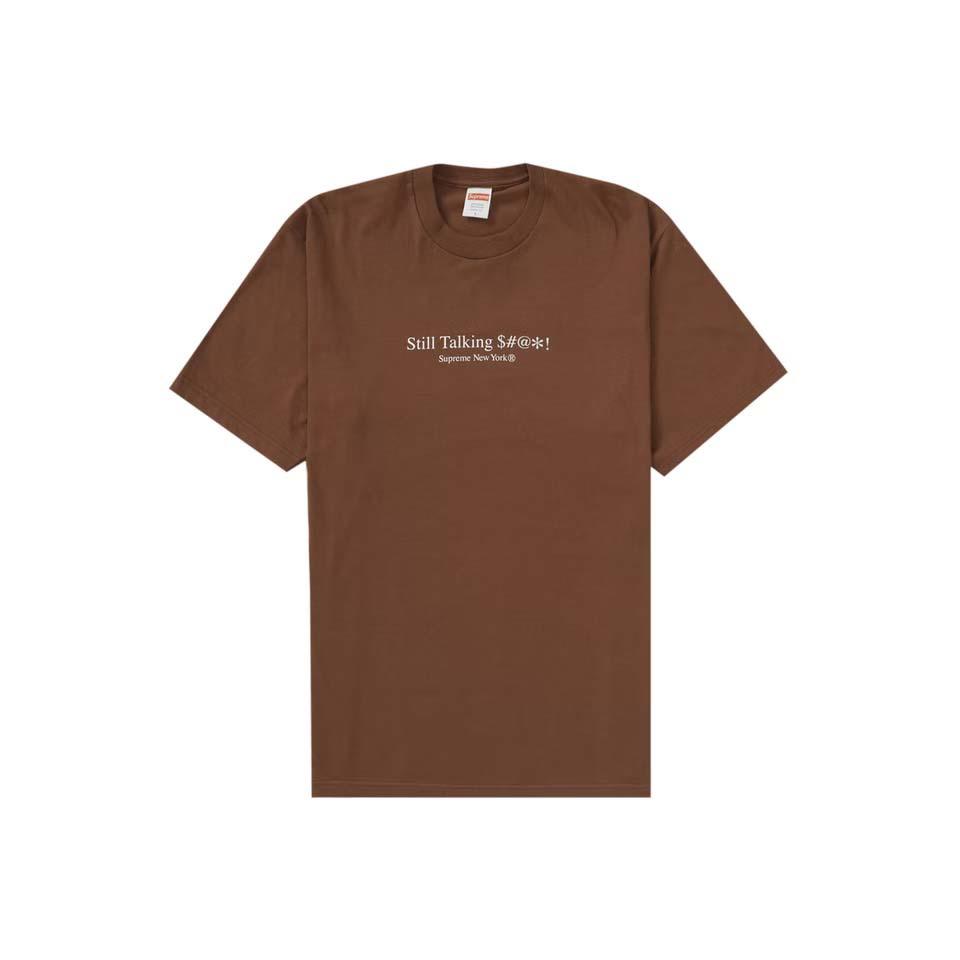 Supreme Still Talking T Shirts Brown | PH195QZ