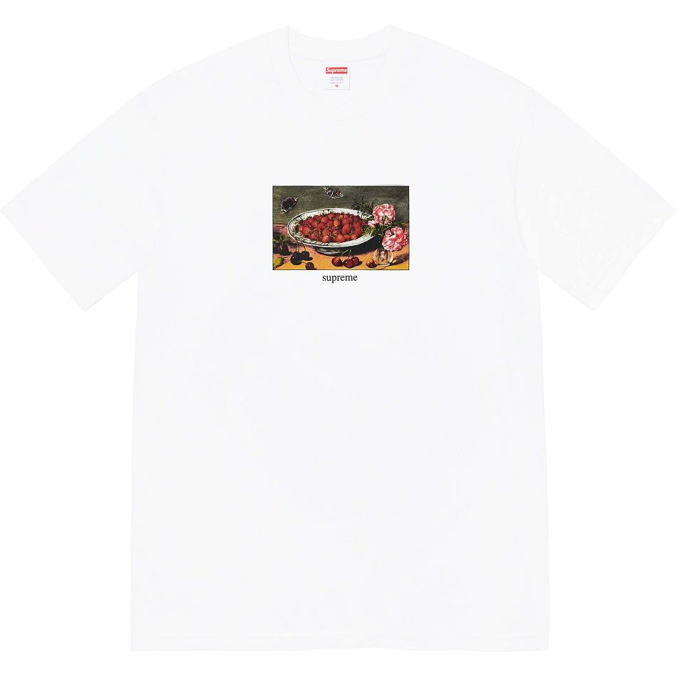 Supreme Strawberries Tee T Shirts White | PH250RW