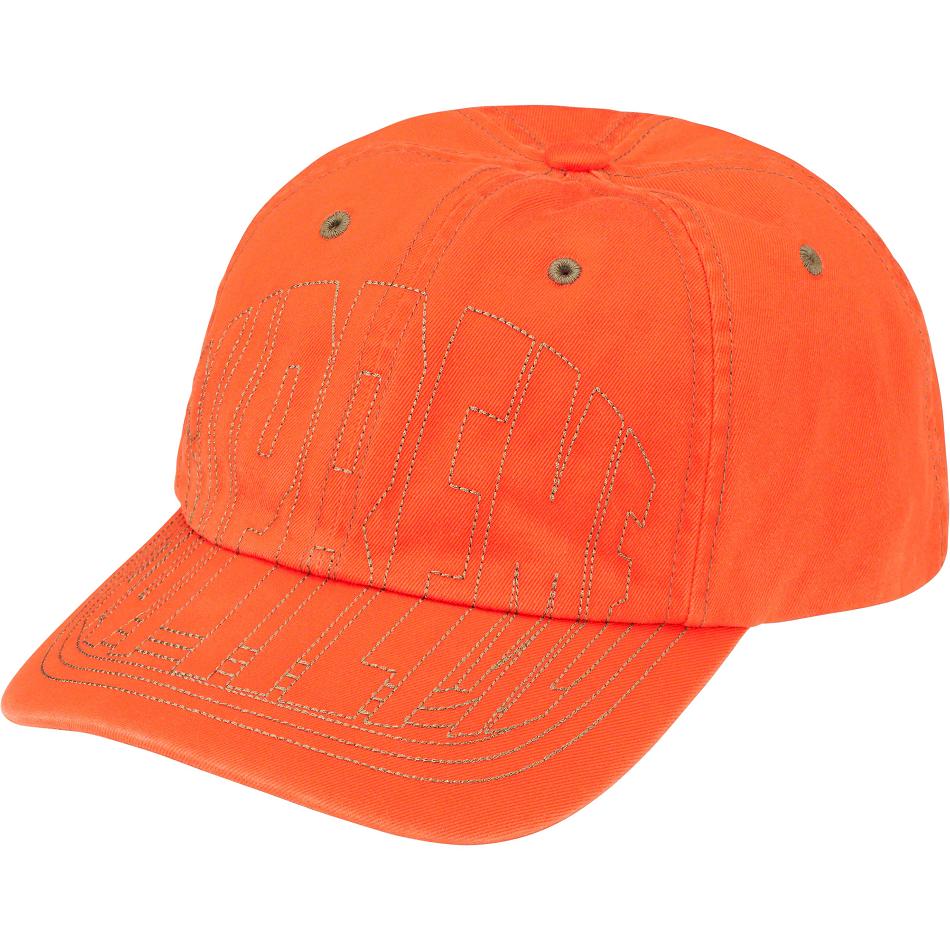 Supreme Visor Stitch 6-Panel Hats Orange | PH127AP