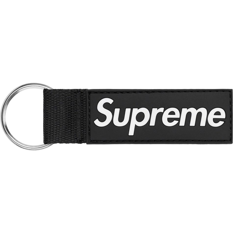 Supreme Webbing Keychain Accessories Black | PH182FM