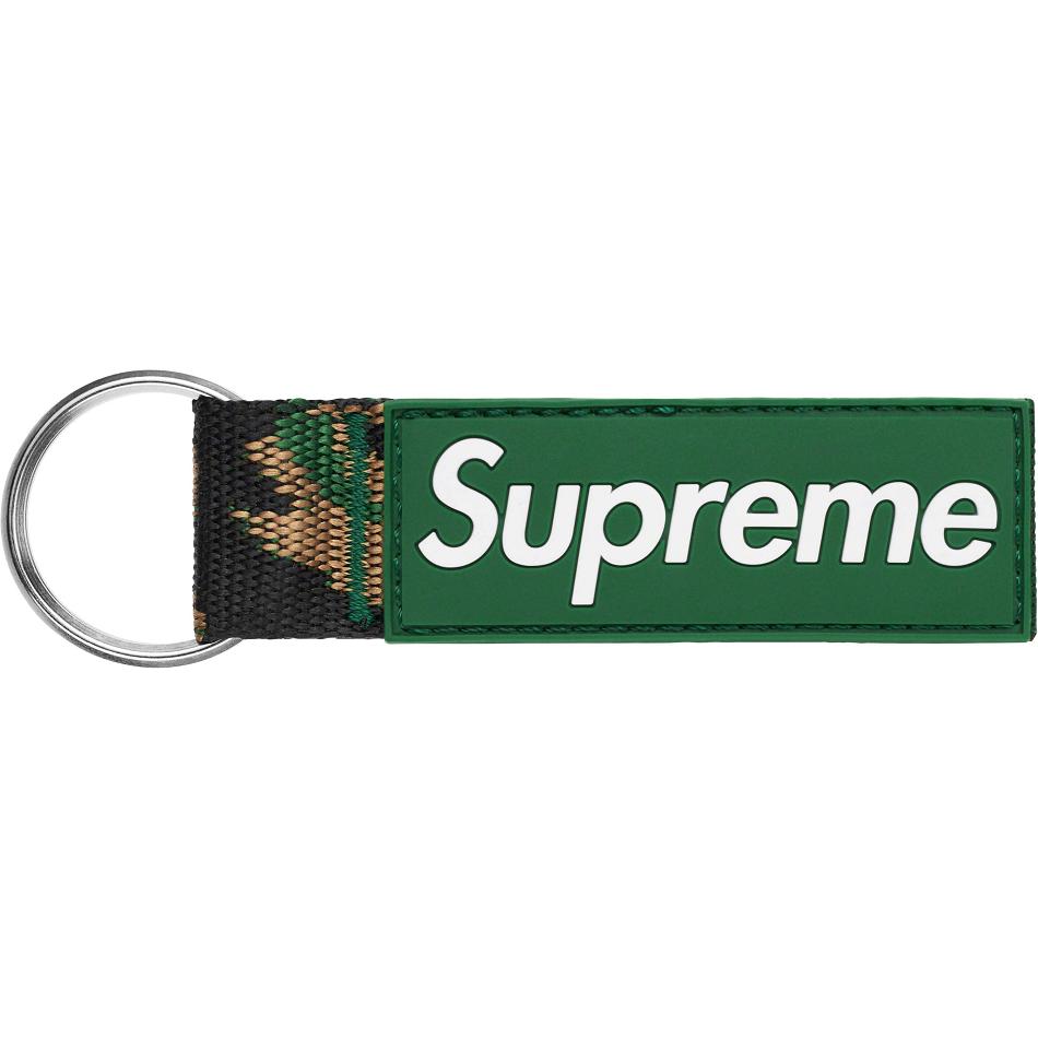 Supreme Webbing Keychain Accessories Green | PH184HK