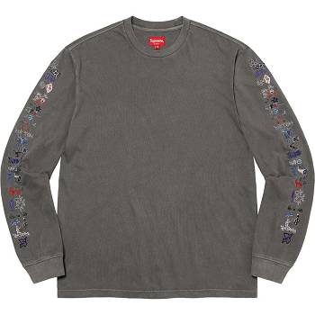 Supreme AOI Icons L/S Top Sweaters Black | PH312FM