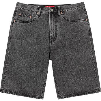 Supreme Baggy Denim Shorts Grey | PH356YU