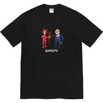 Supreme Business Tee T Shirts Black | PH213LH