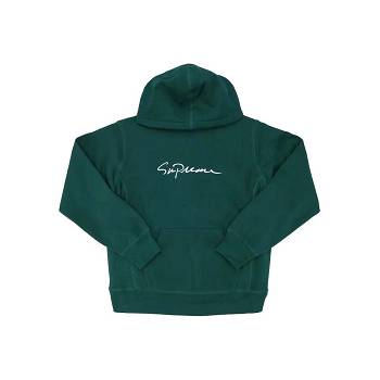 Supreme Classic Script Hooded Sweatshirts Green | PH268CE