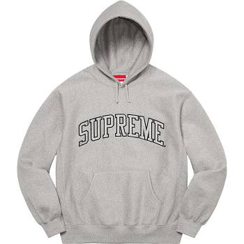 Supreme Glitter Arc Hooded Sweatshirts Grey | PH299QZ