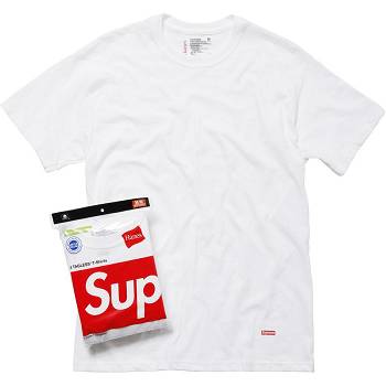 Supreme Hanes® Tagless Tees (3 Pack) Accessories White | PH192BC