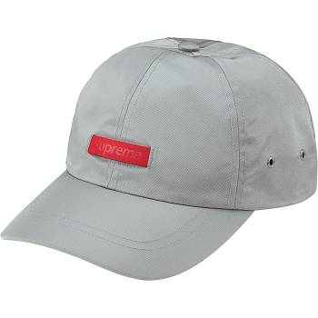 Supreme Leather Patch 6-Panel Hats Grey | PH119EX