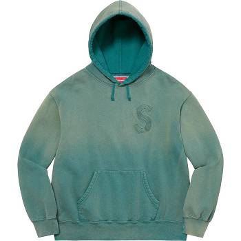 Supreme Overdyed S Logo Hooded Sweatshirts Navy | PH280IS