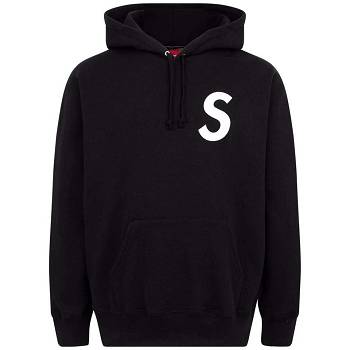 Supreme S Logo Split Hoodie Black | PH469GL