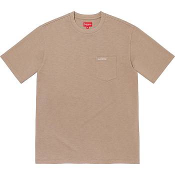 Supreme S/S Pocket Tee Sweaters Khaki | PH317LH