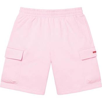 Supreme Small Box Baggy Cargo Sweat Shorts Pink | PH367JJ