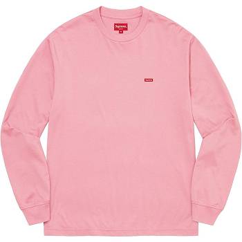 Supreme Small Box L/S Tee Sweaters Pink | PH344ZG