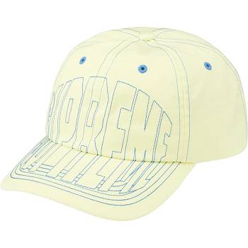 Supreme Visor Stitch 6-Panel Hats Yellow | PH128SO