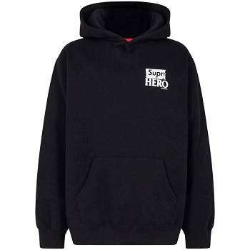 Supreme X Antihero Hoodie Black | PH459TV